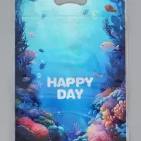 Пакет подарочный, с zip-lock застежкой, "Русалочка", 15х23 &plusmn; 1см МИКС