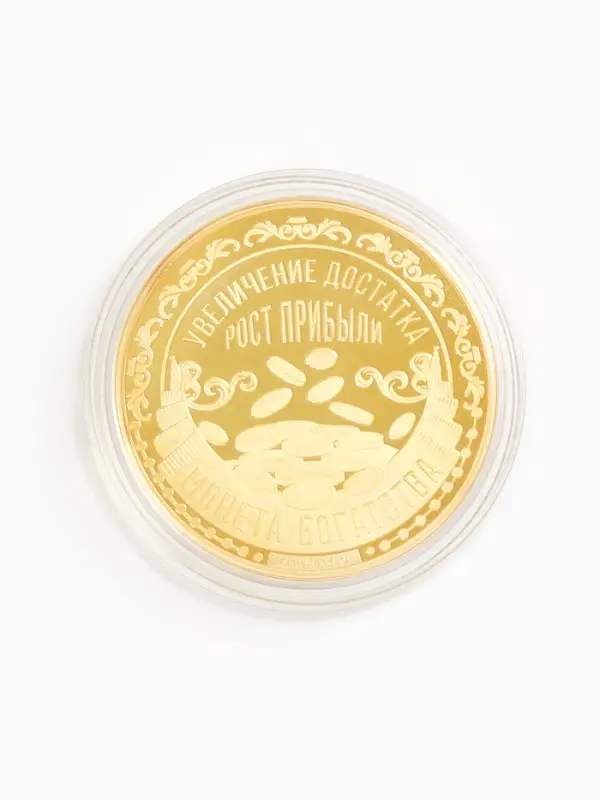 Монета новогодняя сувенирная &laquo;Талисман финансовой удачи&raquo;, диам. 4 см