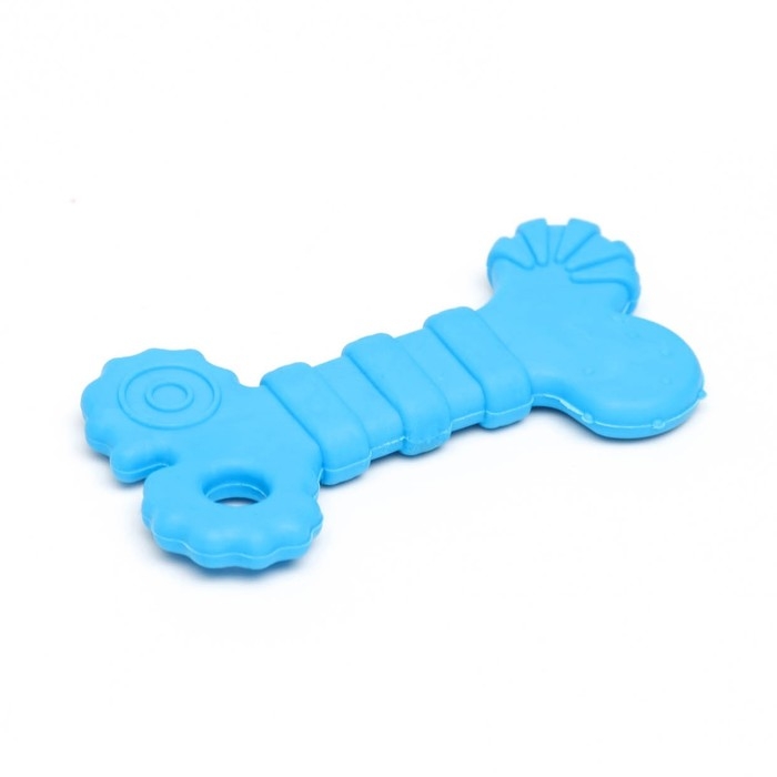 Игрушка жевательная "Завитушки", TPR, 10 см, голубая