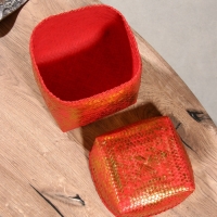 Корзинка плетеная "Голден" 20х20х26 см, розовый