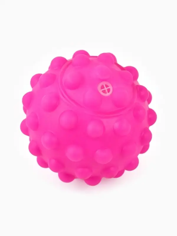 Игрушка пищащая "Мячик" для собак, 6,5 см, фуксия