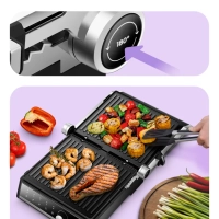 Электрогриль КТ-4601 двусторонний гриль электрический 2000Вт