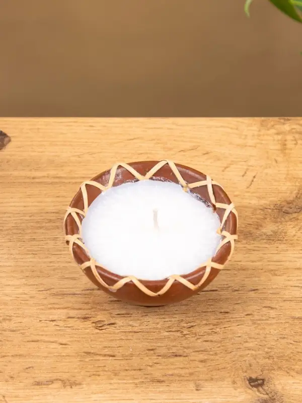 Свеча в керамической чаше, 9&times;9&times;4 см