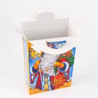 Новый год. Коробка подарочная новогодняя Ларец Дед мороз 17,5 х 31 х 7 см.