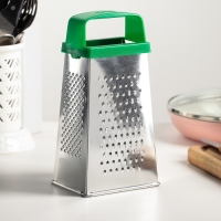 Тёрка &laquo;Универсал&raquo;, 4 грани, с пластмассовой ручкой, 11&times;8,5&times;22 см, цвет МИКС