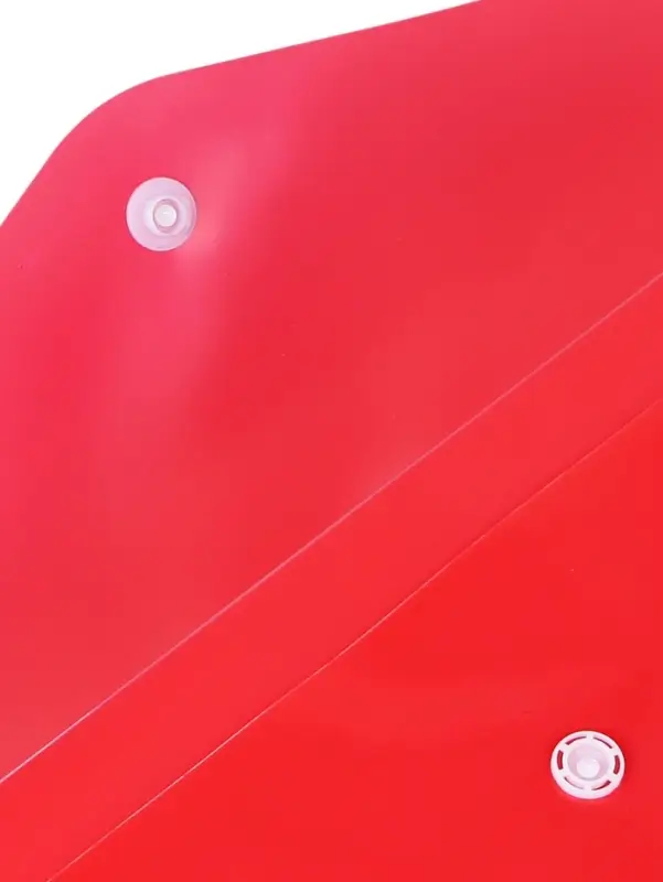 Папка-конверт на кнопке, А4, 180 мкм, "Цветной", МИКС