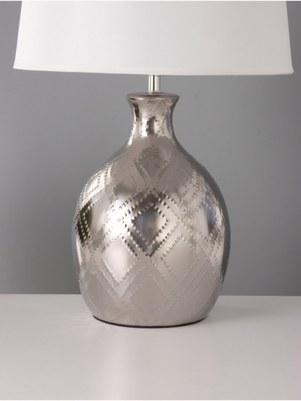 Настольная лампа "Чиппер" 1х15Вт Е14 серебро 30х30х47см