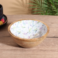 Миска "Оттенки сирени" дерево манго 17,5х17,5х6,5 см