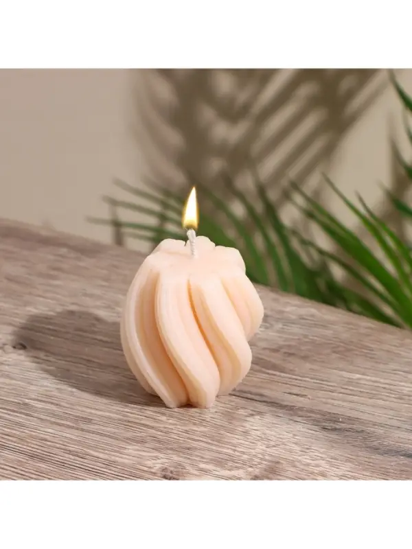 Свеча "Волнистые линии" 5х5х6 см, соевый воск МИКС