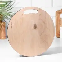 Доска разделочная сувенирная &laquo;Хохломская роспись&raquo;, 25,5 см, круглая