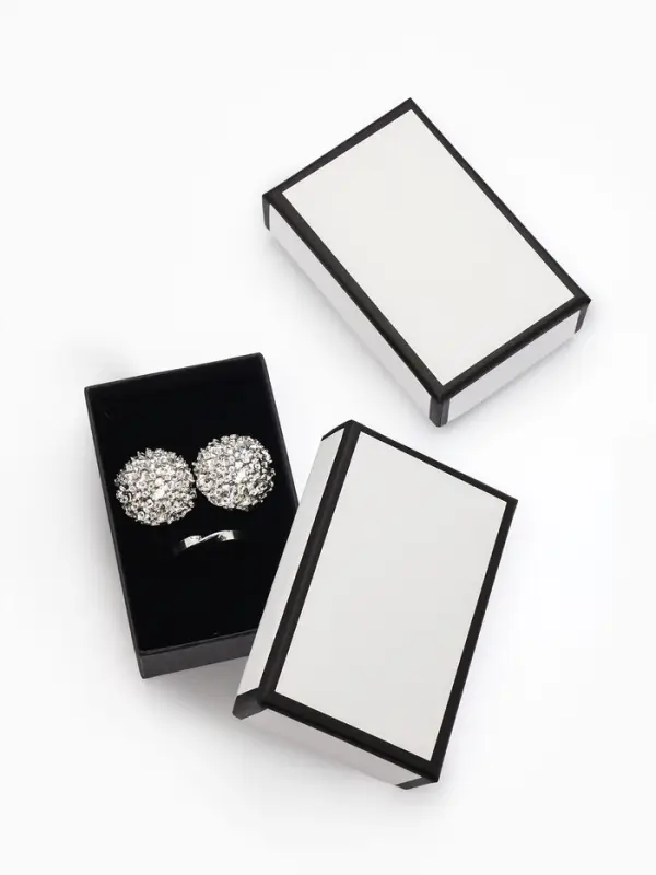 Коробочка подарочная под набор "Стиль", 5*8 см, цвет чёрно-белый