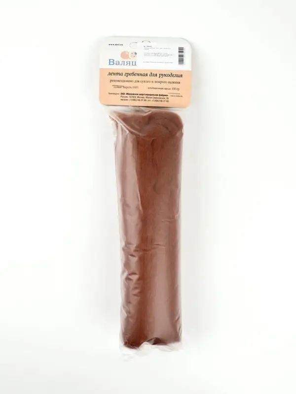 Лента  для валяния 100 гр, цвет т.золото 219