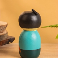 Деревянная кукла кокеши "Самурай" 7х7,5х15 см