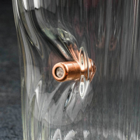 Стакан "Непробиваемый. 23 февраля", граненый, с пулей, 250 мл