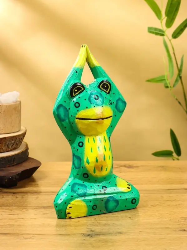 Сувенир интерьерный &laquo;Лягушка-йог&raquo;, 15&times;8&times;25 см, дерево