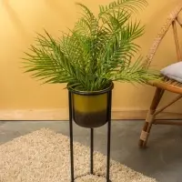 Кашпо на подставке "Арабика" железо 21х21х54 см