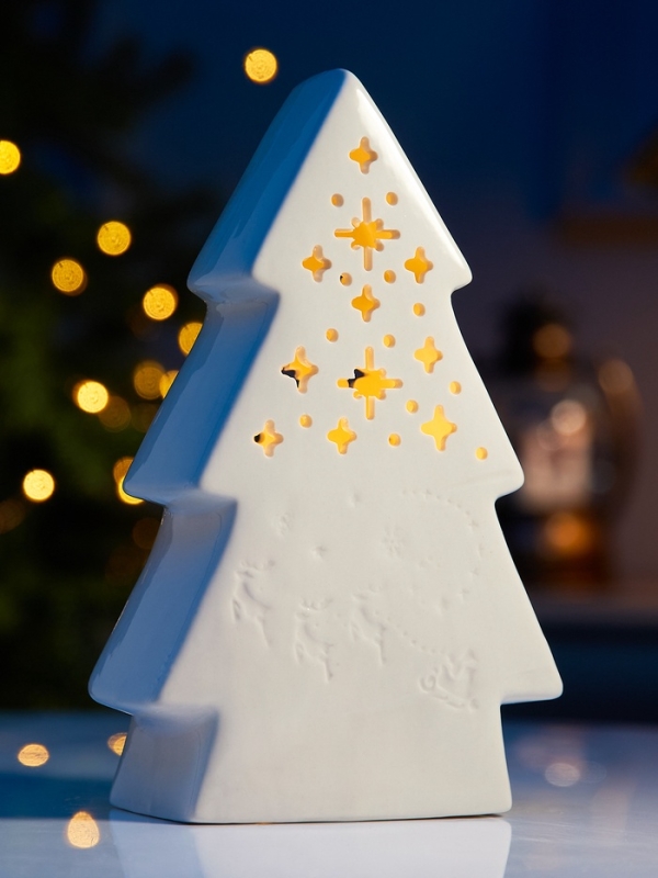 Светодиодная фигура "Волшебная елочка" 20.6х12.5х6, 1 LED, LR44x3(в компл.), Т/БЕЛЫЙ