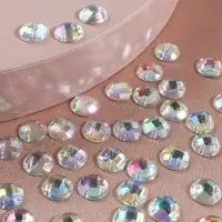 Стразы пришивные &laquo;Шатон&raquo;, круглые, из органического стекла, с голографией, d=8 мм, 50 шт.