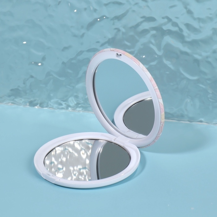 Зеркало складное &laquo;Нежность&raquo;, d = 7,5 см, цвет розовый