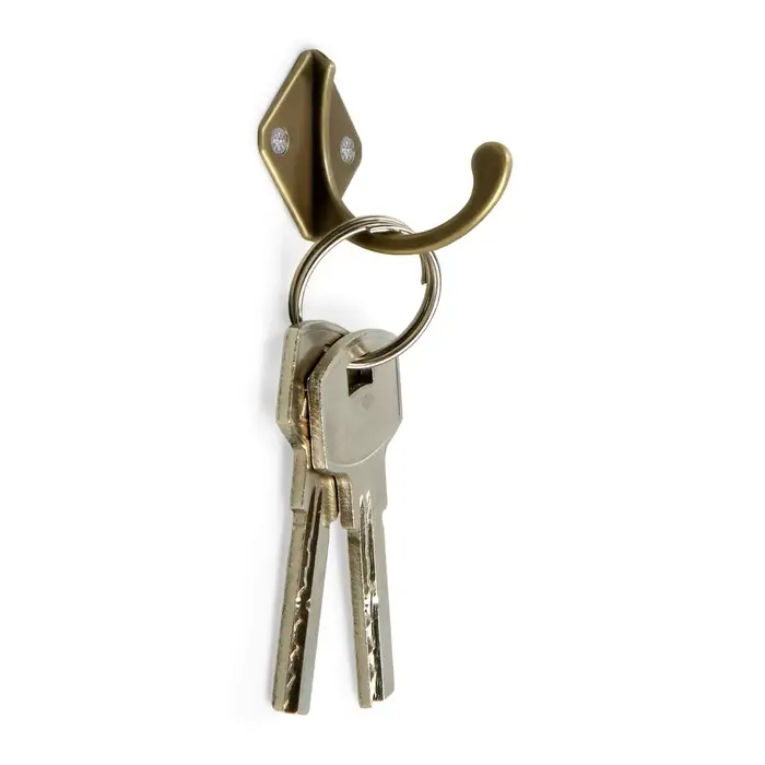 Крючок мебельный ТУНДРА TKO025, однорожковый, бронза, 25 шт