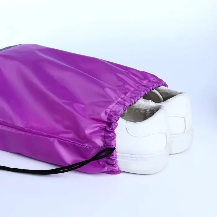 Мешок для обуви на шнурке, &laquo;ЗФТС&raquo;, светоотражающая полоса, цвет сиреневый