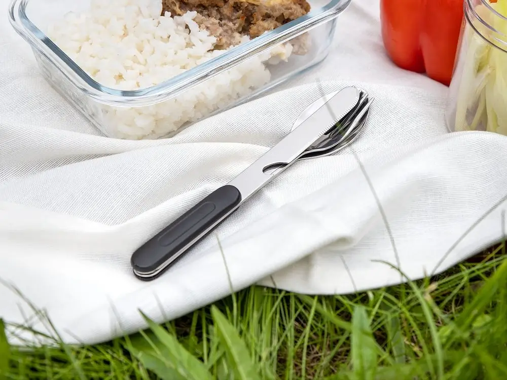 Набор походных столовых приборов Campsite, синий