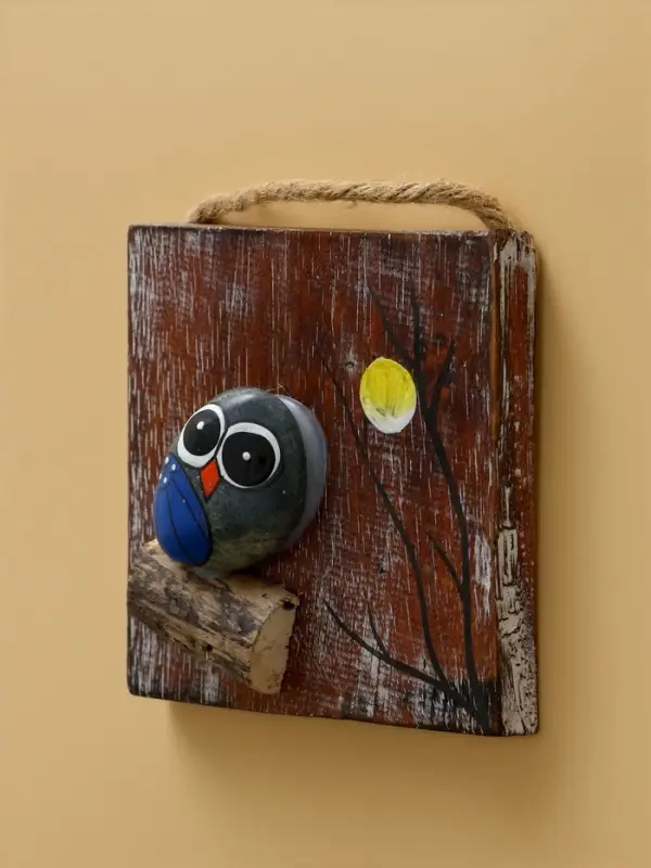 Панно "Воробушек" дерево 10х10х2,5 см