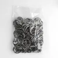 Кольцо-карабин, d=38/48 мм, толщина - 5 мм, 5 шт., цвет серебряный