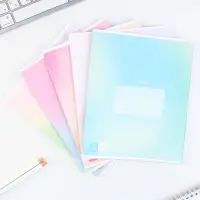 Тетрадь в клетку, 12 листов, А5, на скрепке, блок №1 &laquo;Градиент&raquo;МИКС