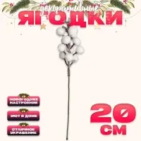 Ягоды для декора, белого цвета, 4,5 &times; 4,5 &times; 20 см