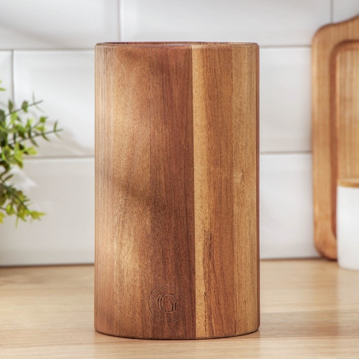 Подставка для ножей универсальная, 22,5&times;12,7 см, тропическая акация