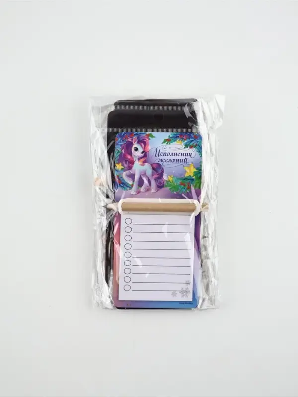 Магнит с блоком и карандашом &laquo;Новогодний&raquo;, микс 5 шт., 7&times;14.4 см