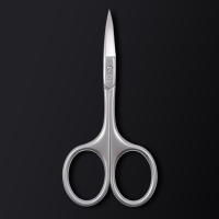 Ножницы маникюрные &laquo;Premium&raquo;, загнутые, узкие, 9,5 см, на блистере, цвет серебристый