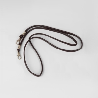 Ручка-шнурок для сумки, с карабинами, 120 &times; 0,6 см, цвет коричневый