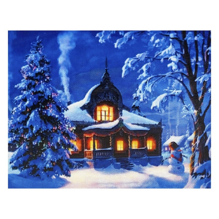 Новогодняя алмазная мозаика с частичным заполнением &laquo;Новый год. Зимняя сказка&raquo;, 40 х 30 см