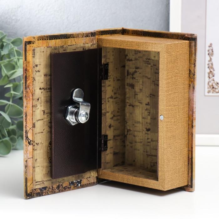 Сейф дерево книга "Парижские тайны" кожзам 17х11х5 см