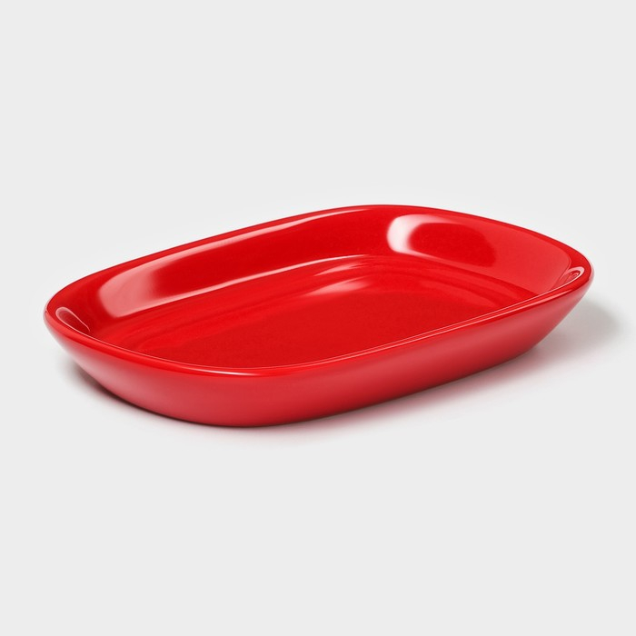 Маслёнка Доляна &laquo;Гранат&raquo;, 17,2&times;12,4&times;8,5 см, цвет красный и белый