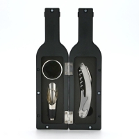 Подарочный набор для вина мини: аэратор, штопор, каплеуловитель для бутылки вина &laquo;Wine&raquo;, 20 х 10 см