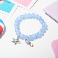 Браслет детский &laquo;Выбражулька&raquo; морская звезда, цвет голубой в золоте