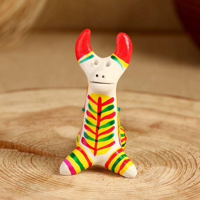 Филимоновская игрушка свисток &laquo;Корова&raquo;, 5 х 7 см
