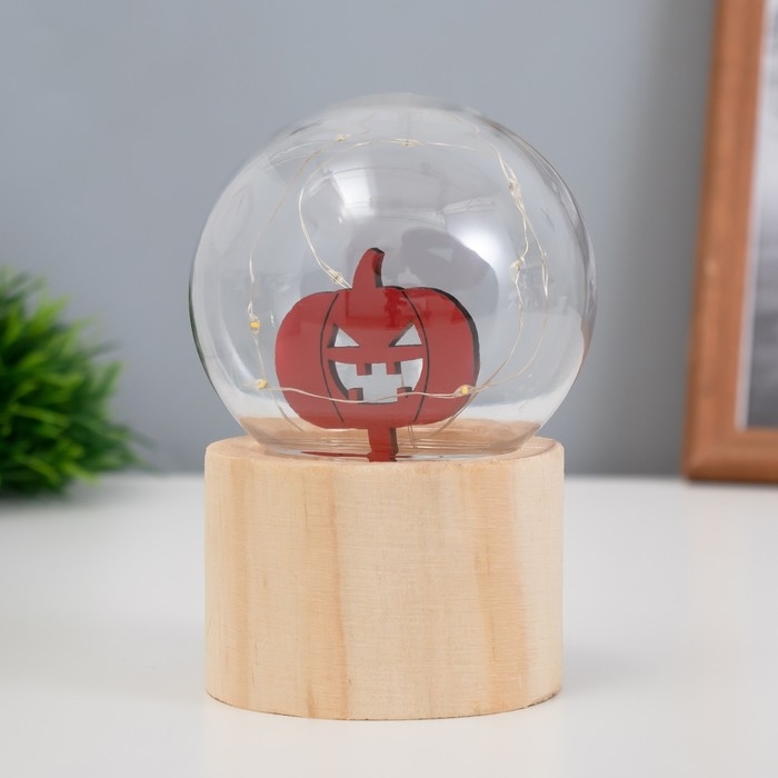 Ночник &laquo;Шар-тыква&raquo; LED 3хAG10 шар 8см 6,5х6,5х11,5см