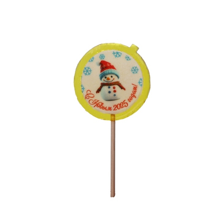 Новый год. Леденец "НГ шарик с снеговиком", 30 г