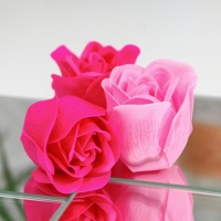 Мыльные розочки, фуксия и розовые, набор 4 шт.