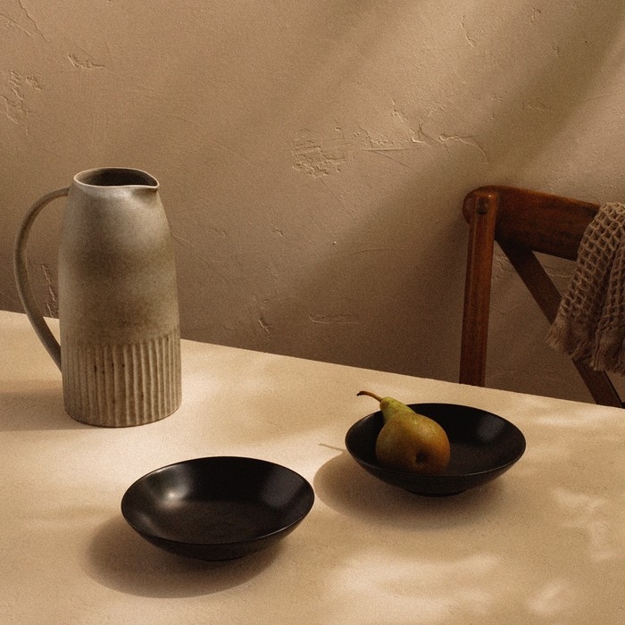 Набор мисок фарфоровых SL Home &laquo;Дарк&raquo;, 380 мл, d=16,5 см, цвет чёрный