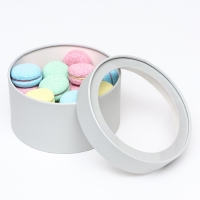 Подарочная коробка "Wewak" пепельно-серый, завальцованная с окном, 18 х 10 см