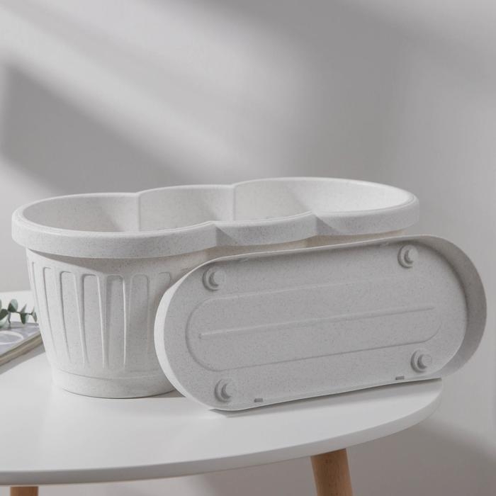 Ящик для цветов с поддоном &laquo;Гусеница&raquo;, цвет МИКС