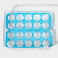 Контейнер для хранения яиц Доляна, 20 ячеек, 27,5&times;22&times;7 см, цвет МИКС