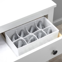 Органайзер для хранения белья LaDо́m, 8 ячеек, 28&times;16&times;10 см, цвет белый