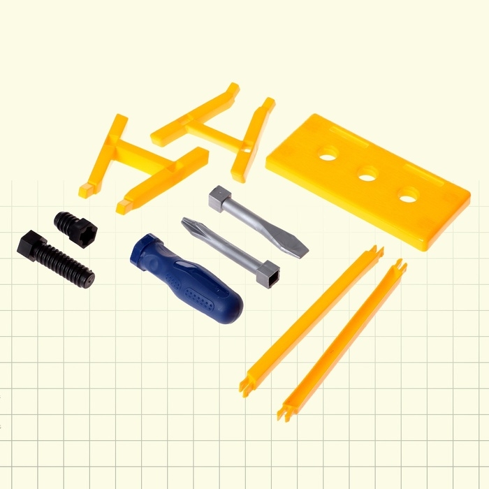 Набор инструментов &laquo;Плотник&raquo;, 7 элементов, цвет МИКС