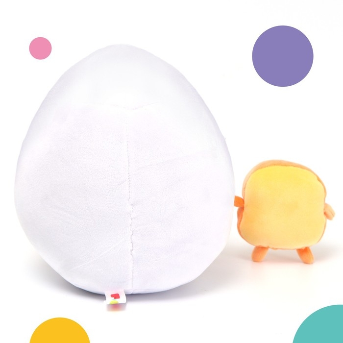 Мягкая игрушка &laquo;Яичко с хлебушком&raquo;, яйцо &mdash; 21 см, хлеб &mdash; 8 см